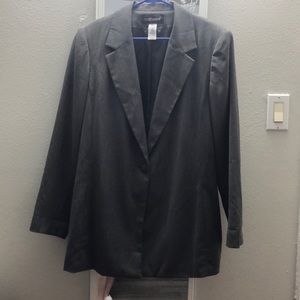 Cute Gray One Button Blazer